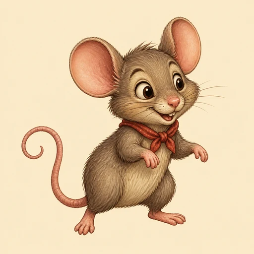 Pip, a cheerful storybook mouse